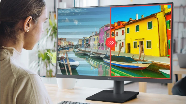 Monitor LG 27MS500-B com Reader Mode e Flicker Safe para proteger os olhos contra luz azul e cansaço visual